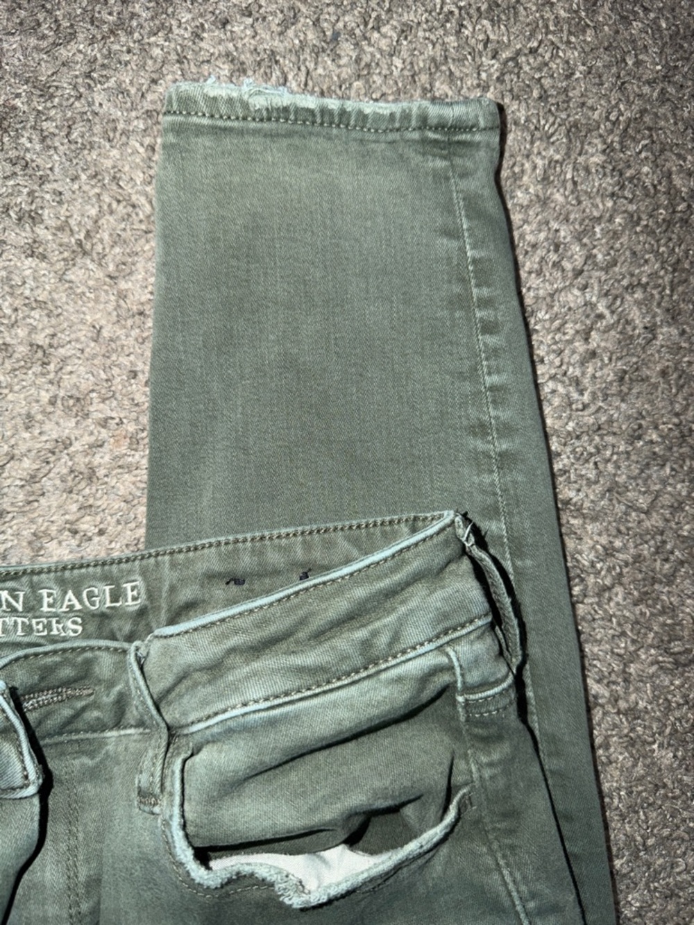 American Eagle Outfitters Women's Skinny Jeans in Olive - Picture 8 of 10